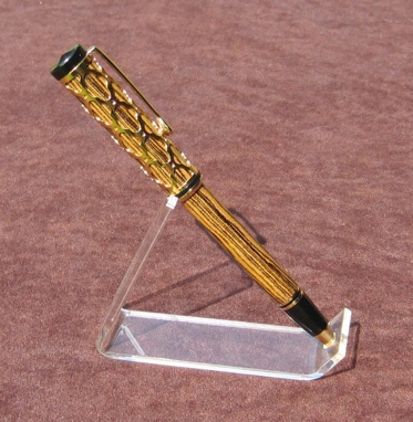 Twist Pen, Handmade Filigree Style in Gunmetal over Satin Chrome with outlet Spalted Tamarind